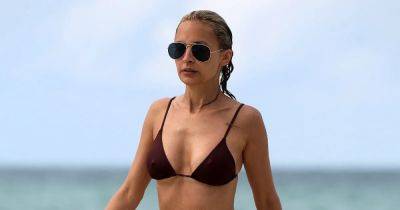 Nicole Richie Is Mesmerizing in a Maroon Bikini — Get the Look for $24 - www.usmagazine.com - USA - Miami