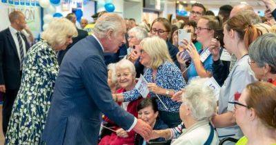 King Charles and Queen Camilla shares a smile with patients and doctors as they mark NHS's landmark 75 birthday - www.manchestereveningnews.co.uk - Manchester - county King And Queen