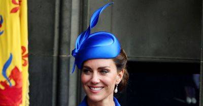 Princess Kate Rewears Blue Coat Dress and Queen Elizabeth II’s Pearl Choker at Scotland Coronation Celebration - www.usmagazine.com - Scotland - London - Japan
