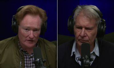 Harrison Ford Roasts Conan O’Brien Mid-Interview for Having a Han Solo Note Reminder: ‘You Can’t F—ing Remember That?’ - variety.com - Chicago - Ireland - Germany - Indiana - county Harrison - county Ford