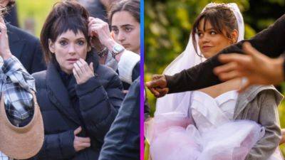 'Beetlejuice 2': Jenna Ortega and Winona Ryder Spotted Filming Wedding Scenes - www.etonline.com