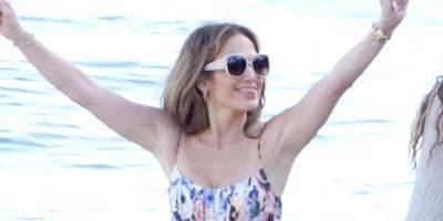 Jennifer Lopez is a Vision in Florals While Vacationing on the Amalfi Coast - www.justjared.com - France - Italy