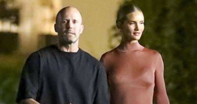 Jason Statham & Longtime Love Rosie Huntington-Whiteley Spotted on Rare Night Out in Beverly Hills - www.justjared.com - Italy - Beverly Hills
