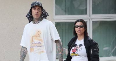 Kourtney Kardashian Dresses Baby Bump in Mickey Mouse Shirt During Outing with Travis Barker - www.justjared.com - Los Angeles