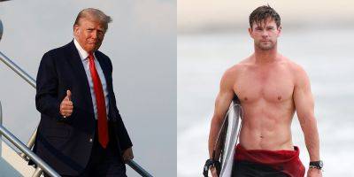 Donald Trump Claims He's the Same Height & Weight as Chris Hemsworth During 'Thor' Filming - www.justjared.com - USA - Atlanta - county Fulton