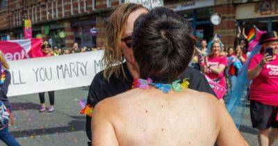 Shouts and cheers as woman stops traffic during Manchester Pride 2023 parade in 'incredible' proposal - www.manchestereveningnews.co.uk - Manchester - city York