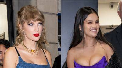 BFFs Taylor Swift and Selena Gomez Do Two Different Takes on a Corset Dress - www.glamour.com