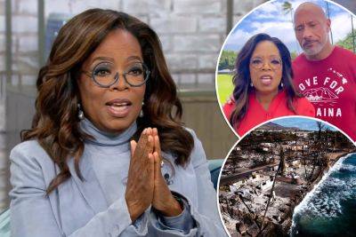 Oprah Winfrey slammed for Maui fires fund non-apology: ‘Cry me a river’ - nypost.com