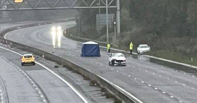 Tent in the road as investigations close M62 for 16 hours after man struck by car and killed in horrific crash - www.manchestereveningnews.co.uk - Manchester