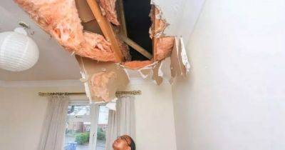 Huge block of ice 'falls from plane' leaving £12,000 hole in woman's roof - www.dailyrecord.co.uk