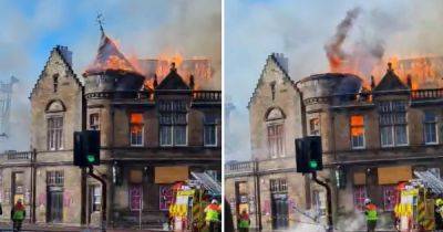 Shocking moment Scots nightclub roof caves in as fire tears through venue - www.dailyrecord.co.uk - Scotland - Beyond