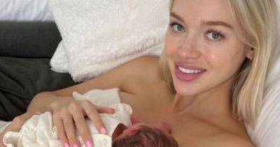 Roxy Horner snuggles newborn in sweet pics after welcoming baby with Jack Whitehall - www.ok.co.uk