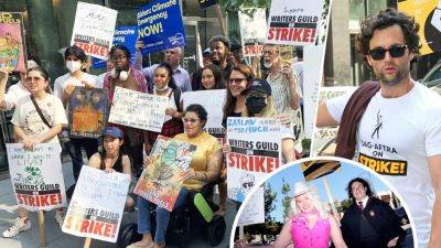Dispatches From The Picket Lines: WGA & SAG-AFTRA Rally To Support California Granting Unemployment Benefits To Striking Workers; NYC Event Focuses On Climate Change - deadline.com - New York - New York - California - New Jersey - city Sacramento - city Culver City - Sacramento