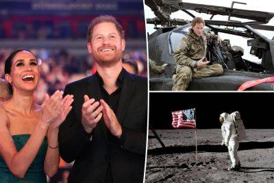 Prince Harry faces backlash over being named to ‘Living Legend of Aviation’ Hall of Fame, which features Neil Armstrong, Buzz Aldrin - nypost.com - Britain - USA - Beverly Hills - Saudi Arabia - county Harrison - county Morgan - county Ford - Afghanistan