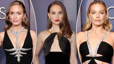 Emily Blunt, Margot Robbie and Natalie Portman rock cutouts and plunging necklines on red carpet: PHOTOS - www.foxnews.com
