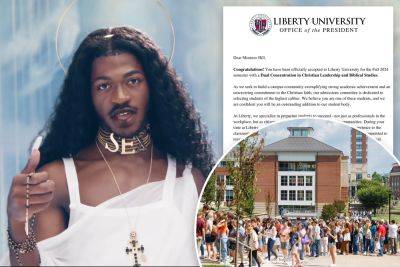 Lil Nas X’s acceptance letter is fake, Liberty University confirms - nypost.com - Virginia - county Christian