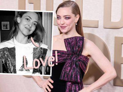 Amanda Seyfried Skipped The Emmys -- But Did Glam Up In A Gown Designed By Her 6-Year-Old Daughter! - perezhilton.com