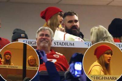 Taylor Swift watching Chiefs-Bills game with Travis Kelce’s family - nypost.com - Taylor - county Swift - county Travis - Philadelphia, county Eagle - county Eagle - Kansas City - city Philadelphia, county Eagle