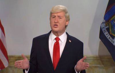 ‘SNL’ Trump begs voters not to drop dead until after election is over - www.nme.com - county Johnson - state Iowa - Austin, county Johnson