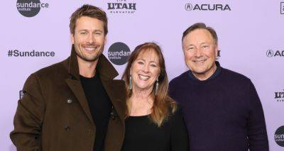 Glen Powell Brings His Parents to 'Hit Man' Premiere at Sundance Film Festival 2024 - www.justjared.com