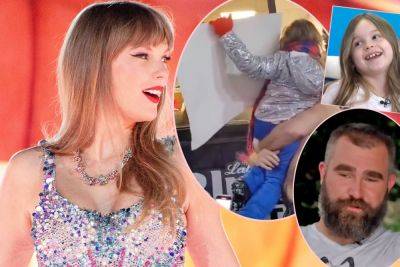 How Taylor Swift Reacted After Jason Kelce Lifted Up Young Fan To Meet Her At The Chiefs Game! - perezhilton.com - New York - Kansas City