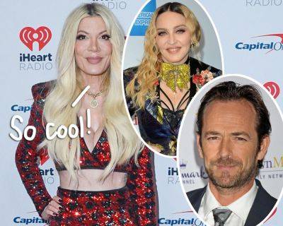Tori Spelling Reveals Luke Perry Once 'Confided In' Her About Secretly Dating Madonna! - perezhilton.com - USA - Taylor