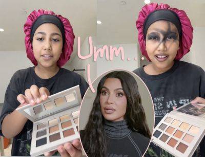 North West Offers Up REALLY Honest Review Of Momma Kim Kardashian's New Makeup Line! - perezhilton.com