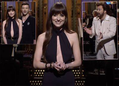 Dakota Johnson & Justin Timberlake Enjoy Reunion For The Social Network In Joint SNL Appearance! - perezhilton.com - county Parker