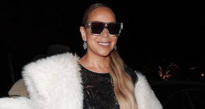 Mariah Carey Bundles Up in White Fur Coat for Night Out in Aspen - www.justjared.com - Colorado
