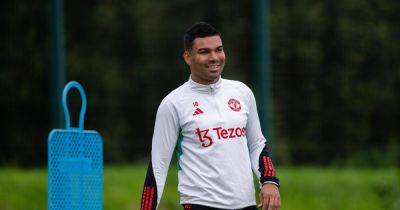 Casemiro shares four-word message after returning to Manchester United training - www.manchestereveningnews.co.uk - Spain - Brazil - Manchester - Sancho