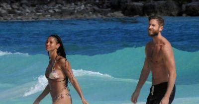 Vick Hope and Calvin Harris are couple goals as they flaunt gym-honed bodies on beach day - www.ok.co.uk - Mexico