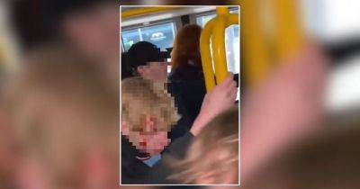 Man left covered in blood as violence erupts on Metrolink tram following Man City and Huddersfield match - www.manchestereveningnews.co.uk - Manchester - city Huddersfield