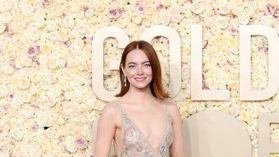 Emma Stone Is Sheer, Shimmery Perfection at the Golden Globes - www.glamour.com - Britain - London - county Stone - state New Mexico
