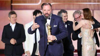 ‘Poor Things’ Director Yorgos Lanthimos Thanks Bruce Springsteen While Accepting Golden Globe For Best Motion Picture — Musical Or Comedy - deadline.com