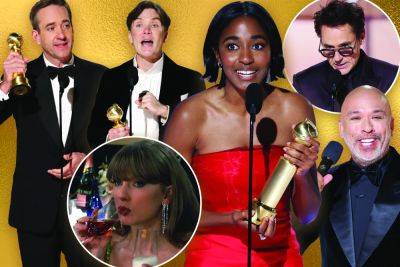 Golden Globes 2024 best and worst moments: ‘Suck it, Pedro!’ - nypost.com - Taylor - county Swift - county Lawrence