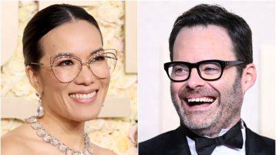 Ali Wong and Bill Hader Sealed Their Public Debut With a Kiss at the 2024 Golden Globes - www.glamour.com
