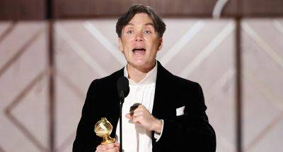 Cillian Murphy Had Lipstick All Over His Nose While Accepting Best Actor at Golden Globes 2024 (Video) - www.justjared.com - Beverly Hills