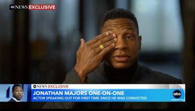 Jonathan Majors Appears To Wipe Away Tear In ABC Interview; Actor “Shocked & Afraid” Of Assault Verdict - deadline.com - Britain - New York - Hollywood