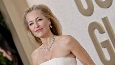 Gillian Anderson Wore a Dress Embroidered With Vaginas at the Golden Globes and We Almost Missed It - www.glamour.com