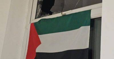 'When did it become dangerous to hang a flag?': Brick thrown through window displaying Palestine flag - www.manchestereveningnews.co.uk - Manchester - Palestine
