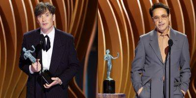 Cillian Murphy, Robert Downey Jr. & Rest of 'Oppenheimer' Cast Win Big at SAG Awards 2024 - www.justjared.com