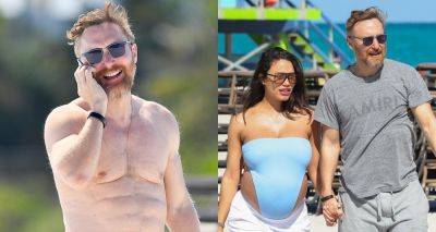 David Guetta Goes Shirtless for Day at the Beach with Pregnant Girlfriend Jessica Ledon - www.justjared.com - Miami - Florida