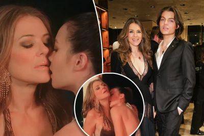 Elizabeth Hurley makes out with woman in raunchy movie — that son Damian directed - nypost.com - USA