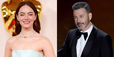 What Did Emma Stone Say in Response to Jimmy Kimmel's 'Poor Things' Joke at Oscars 2024? Fans Debate Two Possibilities - www.justjared.com