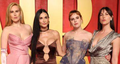 Demi Moore Poses With Her 3 Daughters at Vanity Fair Oscars Party 2024 - www.justjared.com - Los Angeles - Beverly Hills