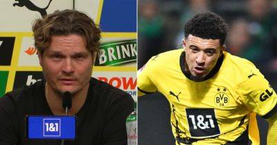 Borussia Dortmund boss reveals 'long conversation' with Manchester United loanee Jadon Sancho - www.manchestereveningnews.co.uk - Manchester - Germany - Sancho