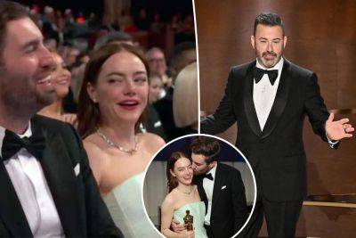 Did Emma Stone call Jimmy Kimmel a ‘pr–k’ at the 2024 Oscars? Here’s what she whispered to her husband - nypost.com