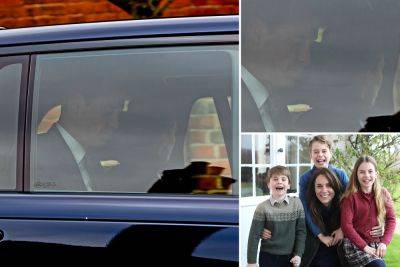 Kate Middleton pictured leaving Windsor Castle in car with William after photoshop fail - nypost.com