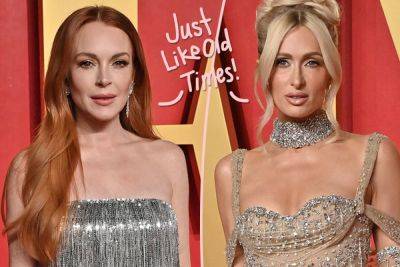 Lindsay Lohan & Paris Hilton REUNITE At Oscar Party! - perezhilton.com