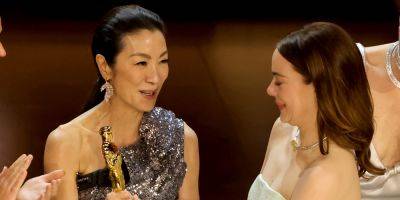 Michelle Yeoh Explains Awkward Moment During Emma Stone's Oscars 2024 Best Actress Win - www.justjared.com